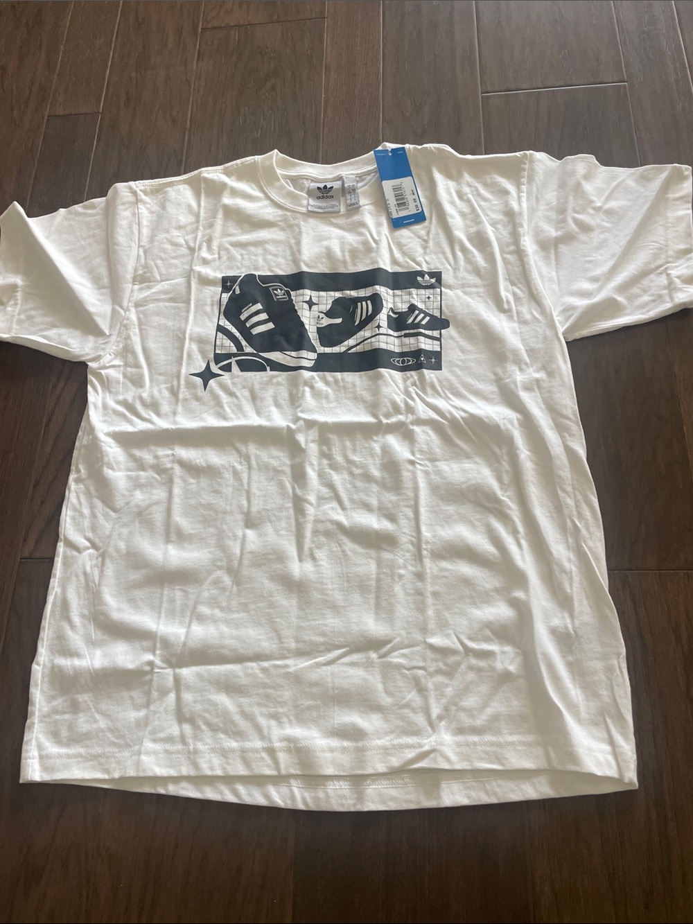 Adidas Superstar White Graphic Tee Shirt